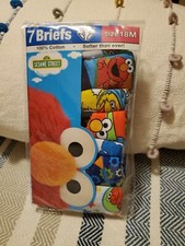 Sesame Street Elmo Set of 7 Toddler Boys' Briefs Size 18M NWT