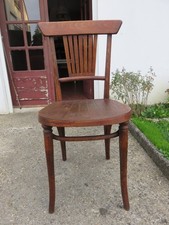Chaise bistrot ancienne THONET  bois courbé assise bois