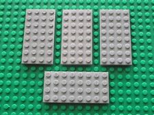 4 x LEGO OldGray plate 4 x 8