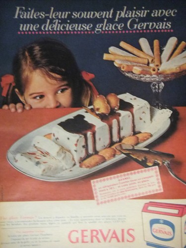 Publicité 1966 glaces gervais - publicitÉ,