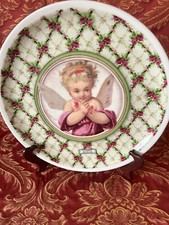 Plat rond porcelaine à l'Ange