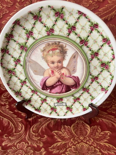 Plat rond porcelaine ange - à, l'ange