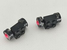 LEGO BRIQUE-ESSIEU NOIRE 2X2 AVEC DOUBLES ROUES LISSES PAR DEUX