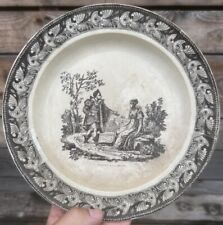 Assiette Parlante Faïence Fine Empire XIXeme Vaisselle Creil