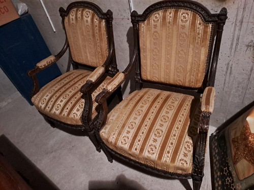 Paire fauteuils style louis - de,