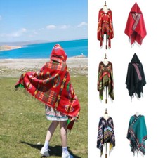Femme Ethnique Cape Capuche