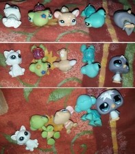 5 Lps tortue bleu N°581 tortue verte N°8119a hamster N°01041 pingouin N°1085 ...