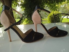 Superbes escarpins noir beige cuir? daim Zara P 37