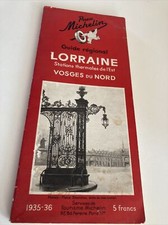 Guide touristique rouge Michelin Lorraine Vosges nord édition original 1935 1936