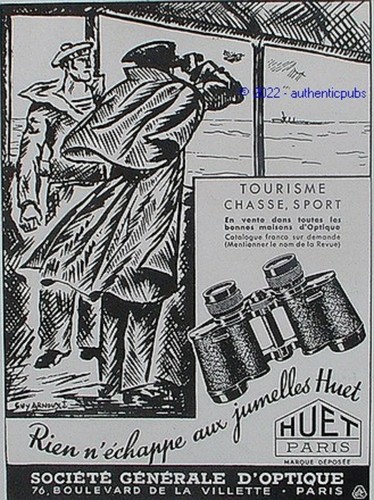 Publicite huet jumelles - publicite,