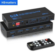HDMI Matrix 4X2 with Audio 4K