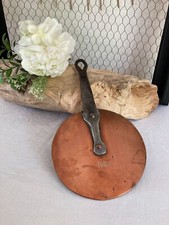 625⚜️ Ancien Couvercle en Cuivre P.D Pour Casserole Vintage Diamètre 16 Cm
