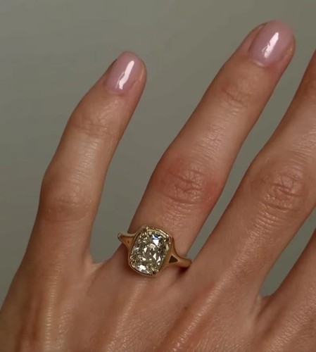 Bague diamant taille coussin - , 3