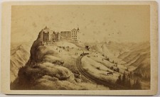 Photographie d’après peinture Chemin de fer Château c1870 Cdv Vintage PL57A1