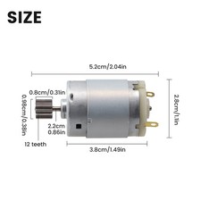 Moteurs pour enfant voiture électrique 550 RS390 RS380 12V 6V DL555 24V 10 dent