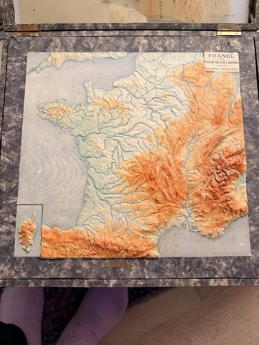 Carte france relief 3d - carte, en