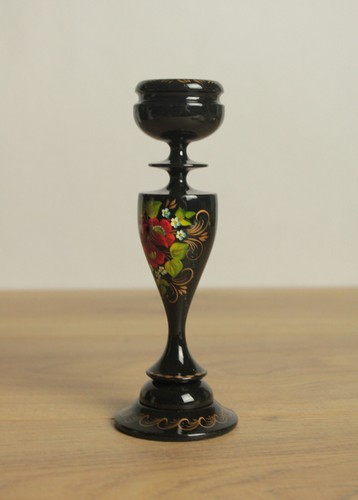 Joli bougeoir vintage bois - bougeoir,
