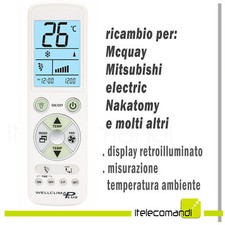 Télécommande Climatiseur Clima Mokrane Mitsubishi Electronic Nakatomi