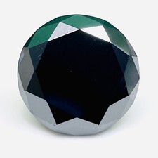 16.28 Cts Noir Moissanite 17mm Coupe Ronde Haut Qualité Géante Ample Gemme