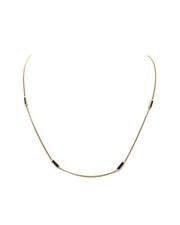 Collier lapis lazuli chaine en
