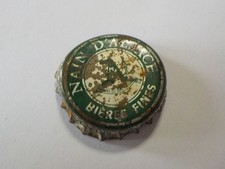 CAPSULE ANCIENNE VERSO JOINT BIERE BRASSERIE NAIN ALSACE SAINT QUENTIN