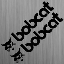 2 x bobcat 96cm x 20cm autocollant sticker pelle