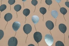 Tissu Jersey 150cmx50cm Impression de Papier D'Aluminium Beige Ballon