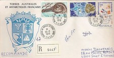 LETTRE ENVELOPPE TAAF MARTIN DE VIVIES ST PAUL AMSTERDAM POUR SAINT ETIENNE 1978