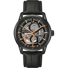 Bulova Montre Noir Analogique Hommes Sutton Automatic 98A283