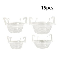 Lot de 15 plateaux pour pots de fleurs avec crochets intégrés robustes pour