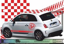 Fiat 500 Autocollant Abarth racing Stickers décoration adhésif Kit 13 couleurs
