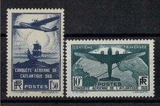FRANCE YVERT 320 / 321 SCOTT C 16-17 " AIR PLANE 1F50 + 10F 1936 " MNH VF A076