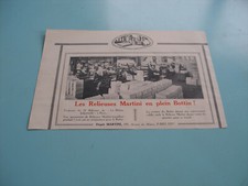 PUBLICITE PRESSE RELIEUSES MARTINI EN PLEIN BOTTIN RELIURE INDUSTRIELLE