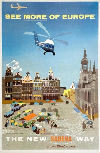 Affiche poster sabena - poster,