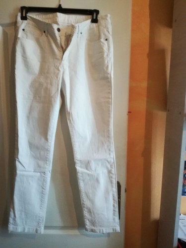 Pantalon toile jean écru