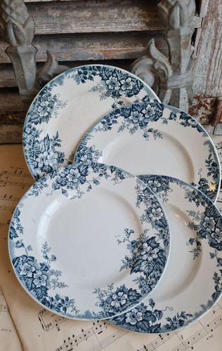 Anciennes assiettes plates - 4,
