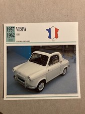 CARTE FICHE AUTO VESPA 400
