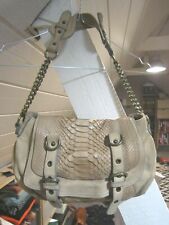 Sac ABACO DAN Mini JAMILY Cuir & Python Beige Nude Anse Chaine **TBE