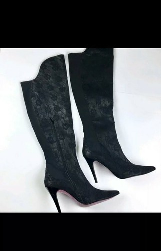 Black barbie knee high woman - black,