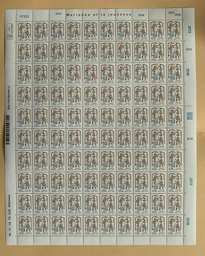 Feuille timbres france - timbres,