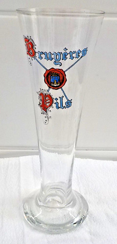 Verre flute emaillee ancienne - verre,