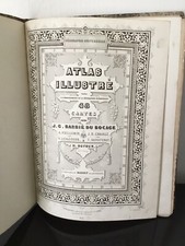1843 Atlas Illustré 48 Cartes Barbié du Bocage Maison Basset Maps Japan USA 19 C