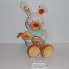 Doudou Lapin Nicotoy - Orange Bleu Escargot - Musical