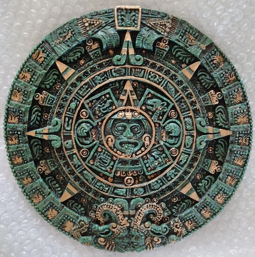 Calendrier aztèque malachite