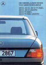 Catalogue Brochure Mercedes 200D / 250D / 300D W124 03/1989 Pays Bas Nederland