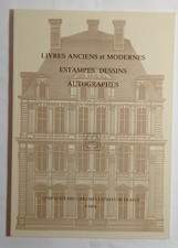 Catalogue de livres anciens, estampes, dessins, autographes, 1991