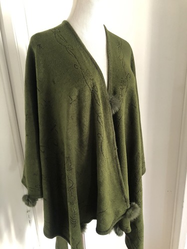 Poncho vintage vert - vintage,