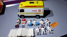 WL LOT PLAYMOBIL RARE CAMION FOURGON AMBULANCE SAMU HOPITAL DOCTEUR INFIRMIER