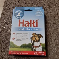 Halti Licol, Aide a la marche, Anti-Traction Dressage pour Chien taille 1, noir