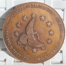 MEDAILLE BRONZE VILLE D'AVIGNON JUMELAGE WETZLAR COLCHESTER PORT A PRIX COÛTANT